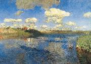 Isaac Levitan Lake. Russia oil